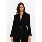Black Tailored Blazer – Minimalist Long Sleeve Outerwear - Black / 36 - Jacket