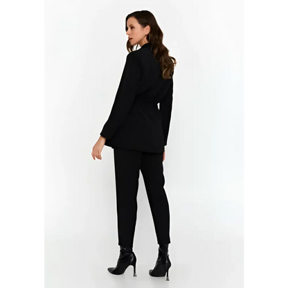 Black Tailored Blazer – Minimalist Long Sleeve Outerwear - Jacket