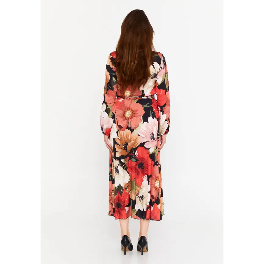 Chic Midi Dress with Long Sleeves - Casual Dress