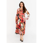Chic Midi Dress with Long Sleeves - Pink-Multicolor / 36 - Casual Dress