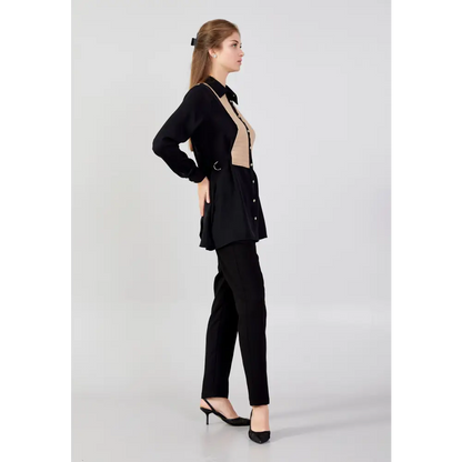 Classic Beige Blouse – Long Sleeve Office-Ready Look - Blouse