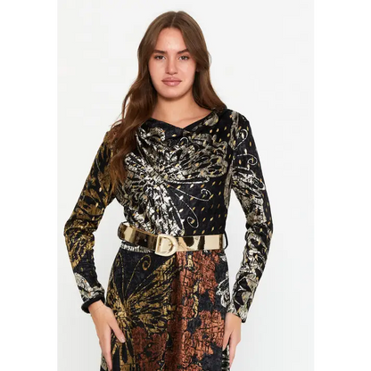 Dark Olive Velvet Maxi Dress – Luxe Long Sleeve Silhouette - Casual Dress