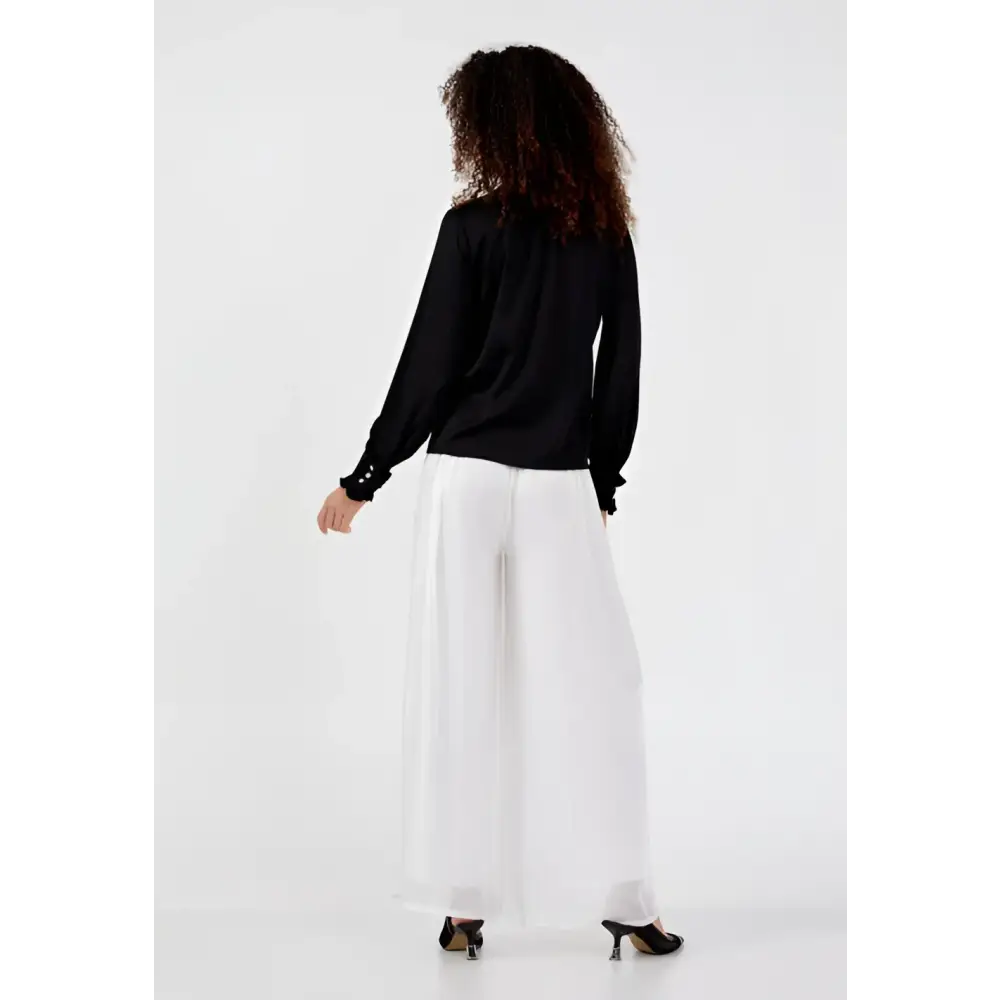 Elegant Black Blouse – Soft Long Sleeve Everyday Top - Blouse