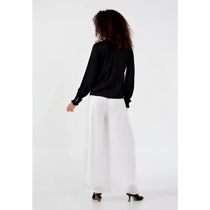 Elegant Black Blouse – Soft Long Sleeve Everyday Top - Blouse