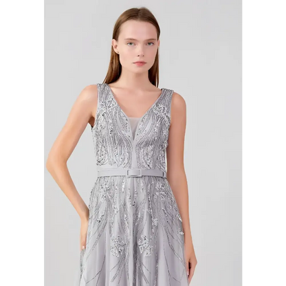 Lavender Tulle Maxi Dress – Sleeveless Romantic Guest Look - Wedding Guest Dress