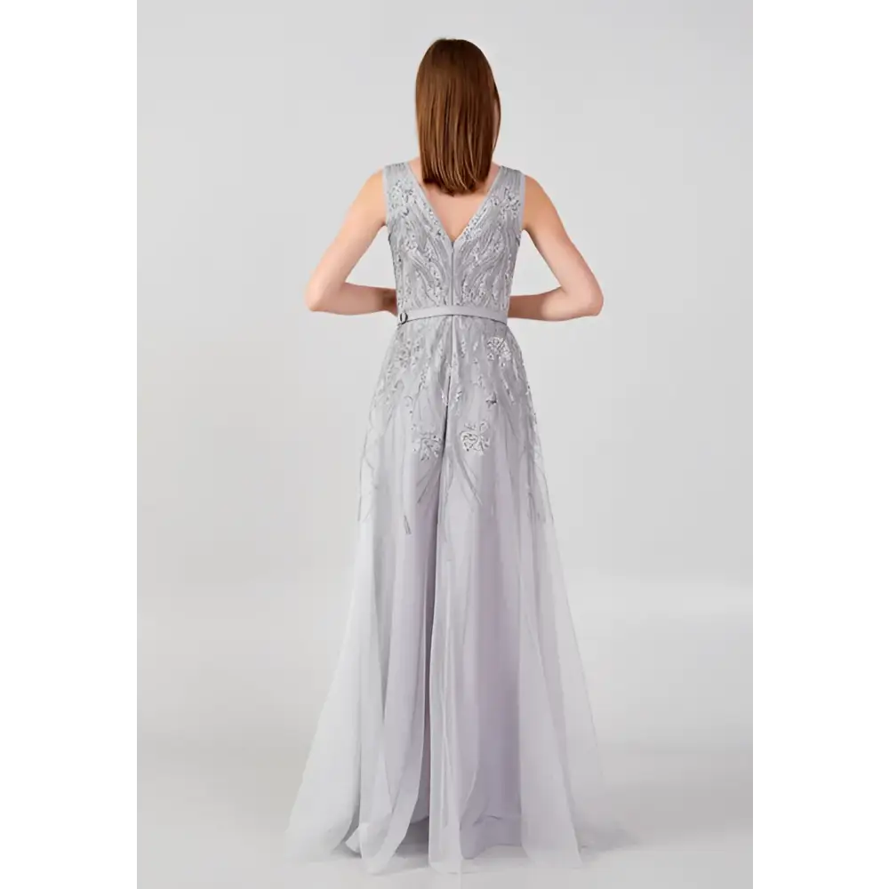Lavender Tulle Maxi Dress – Sleeveless Romantic Guest Look - Wedding Guest Dress
