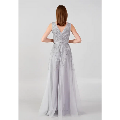 Lavender Tulle Maxi Dress – Sleeveless Romantic Guest Look - Wedding Guest Dress