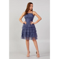 Mint Tulle Mini Dress – Sleeveless Party Look - Indigo / 38 - Cocktail Dress