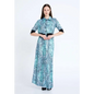 Powder Blue Satin Co-Ord Set – Short Sleeve Elegance - Mint-Turquoise / 36 - Outfit Set