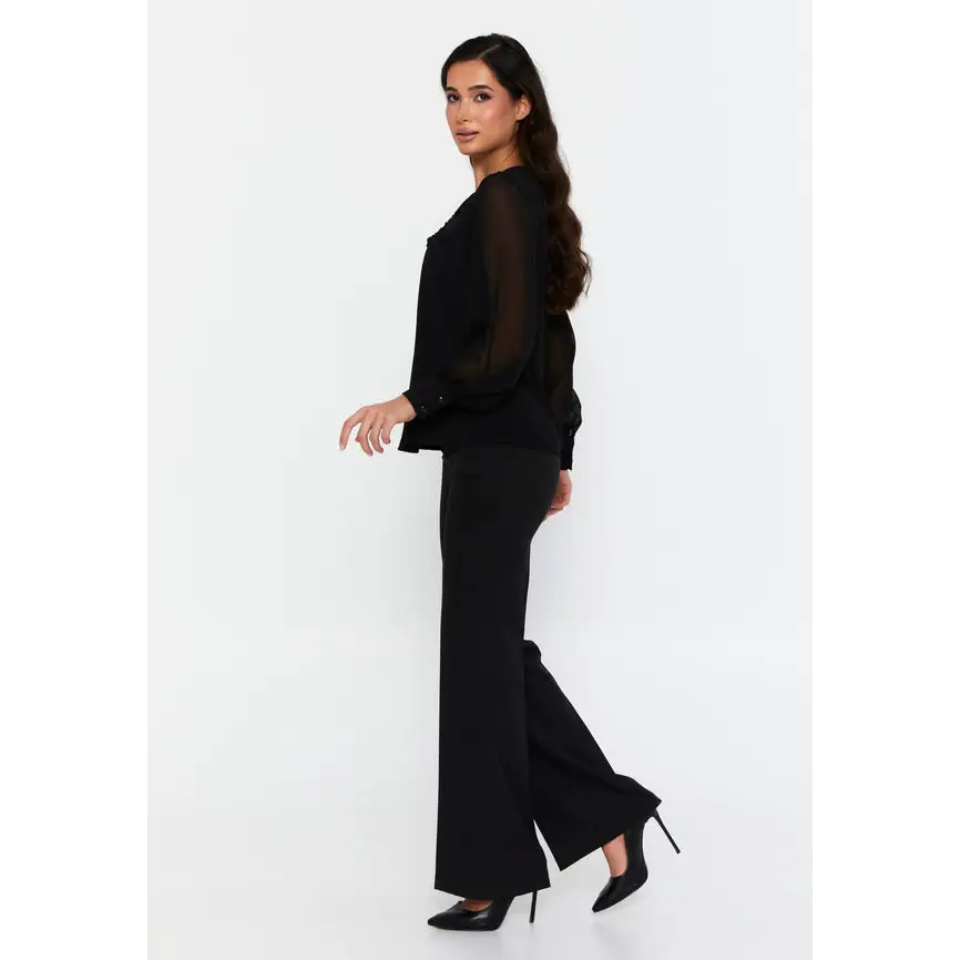 Refined Black Essential Blouse – Long Sleeve - Blouse