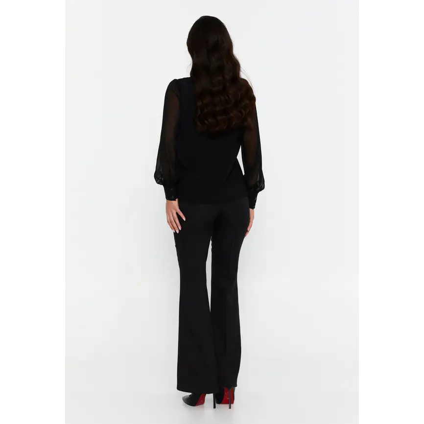 Refined Black Essential Blouse – Long Sleeve - Blouse
