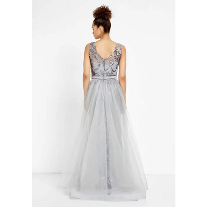 Silver Sequin Mermaid Gown – Sleeveless Glam for Prom - Prom Dress