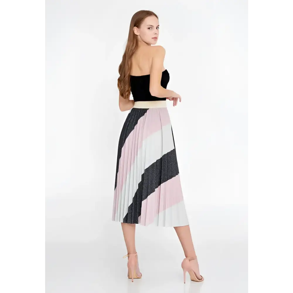 Teal High-Waist Midi Skirt – Minimalist Style - Skirt