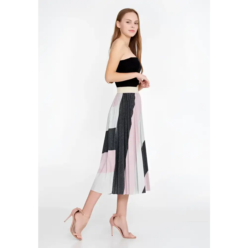 Teal High-Waist Midi Skirt – Minimalist Style - Skirt