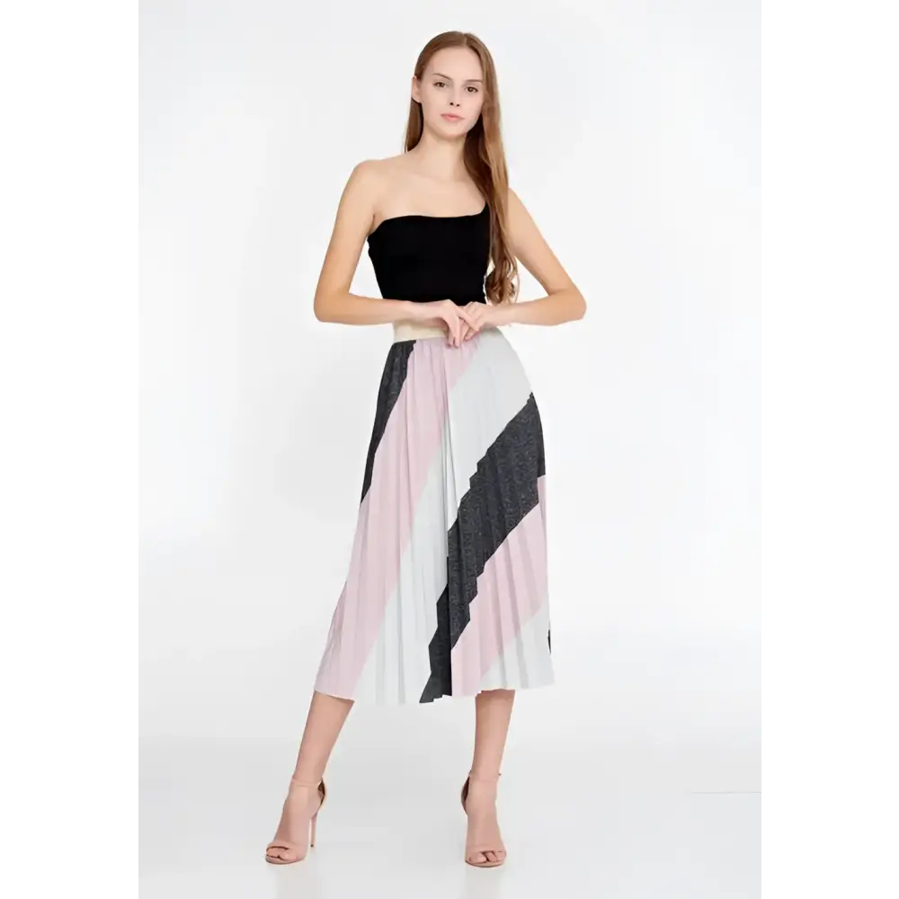 Teal High-Waist Midi Skirt – Minimalist Style - Skirt