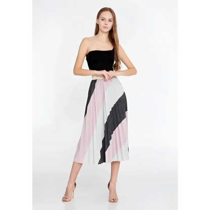 Teal High-Waist Midi Skirt – Minimalist Style - Skirt