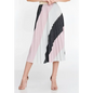 Teal High-Waist Midi Skirt – Minimalist Style - Pink-Multicolor / 36 - Skirt