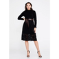 Textured Knit Midi Dress – Long Sleeve Fall Essential - 38 - Casual Dress