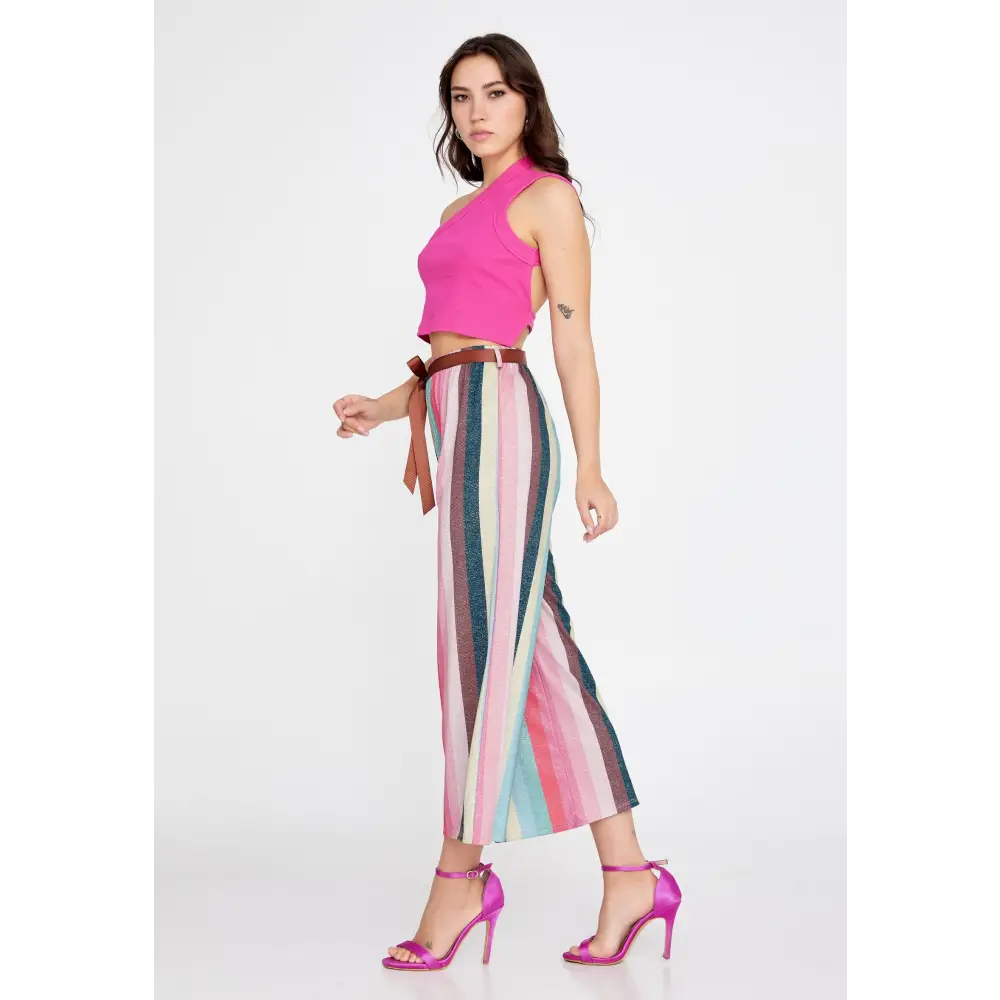 Wide-Leg Culotte Trousers – Soft Flowing Fit - Pants